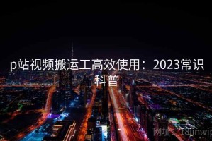 p站视频搬运工高效使用：2023常识科普