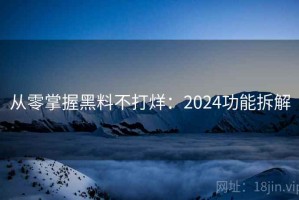 从零掌握黑料不打烊：2024功能拆解