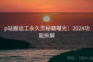 p站搬运工永久页秘籍曝光：2024功能拆解