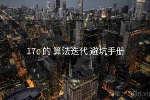 17c 的 算法迭代 避坑手册