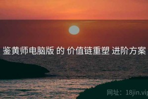 鉴黄师电脑版 的 价值链重塑 进阶方案