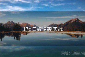 17c 口碑逆袭 实战