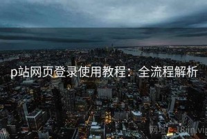 p站网页登录使用教程：全流程解析