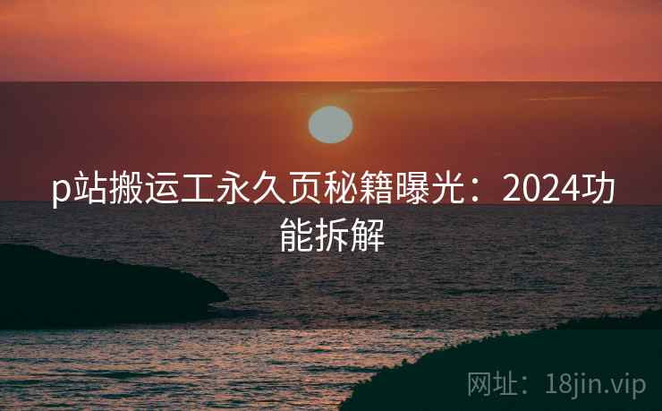 p站搬运工永久页秘籍曝光：2024功能拆解