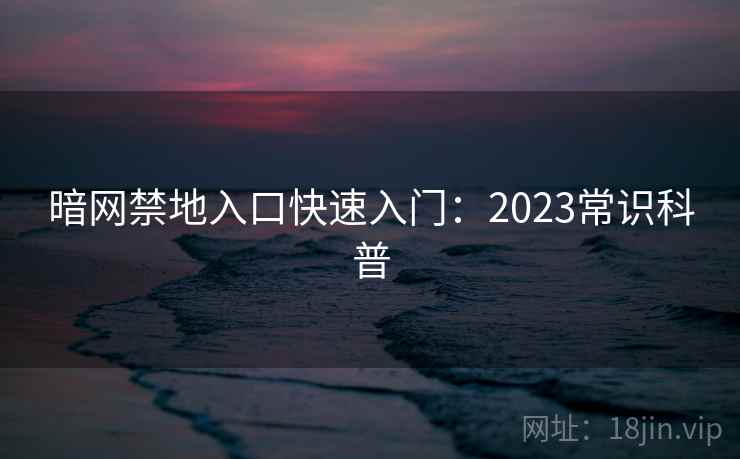 暗网禁地入口快速入门:2023常识科普 暗网禁地入口快速入门:2023常识科普