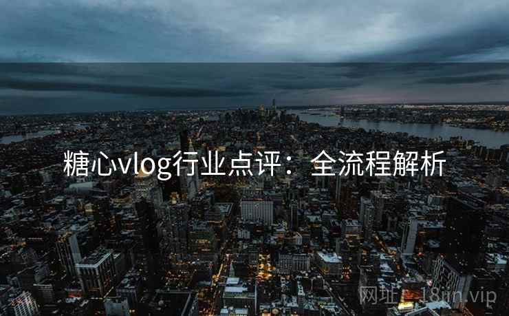 糖心vlog行业点评:全流程解析 糖心vlog行业点评:全流程解析